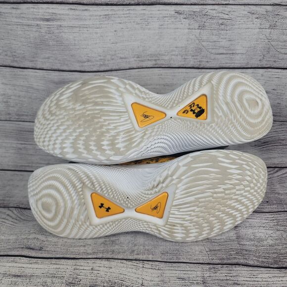 Under Armour Curry Flow 9 TB Gold White Size 12.5 Men's - Picture 8 of 8